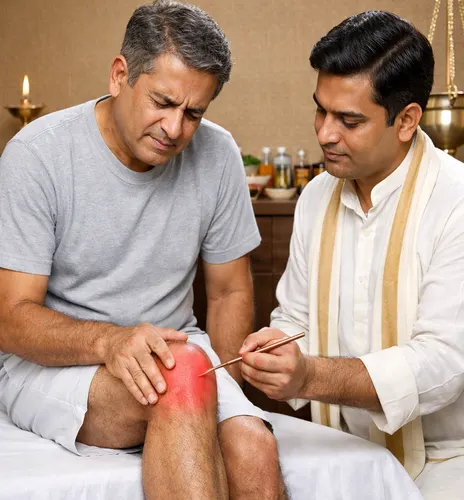 Ayurvedic marma therapy treatment session