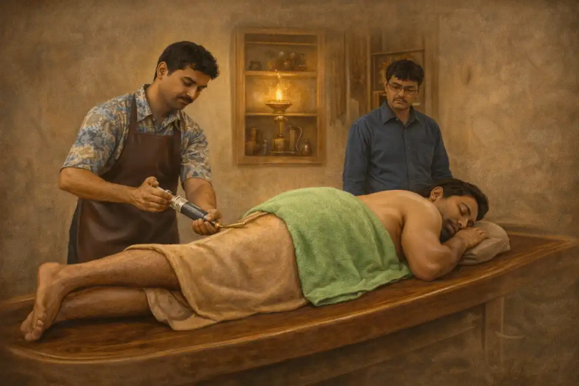 Matra Vasti Ayurvedic oil enema therapy for Vata disorders